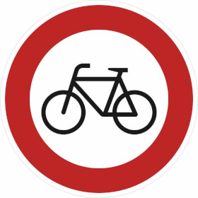 Verkehrsschild Verbot fr Radfahrer VZ: 254