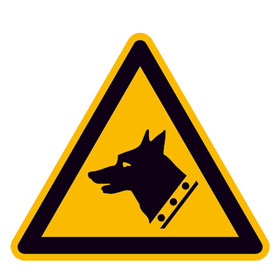 Warnschild Warnung vor Wachhund