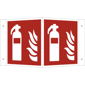Brandschutzschild - Winkel  -  langnachleuchtend Feuerlöscher