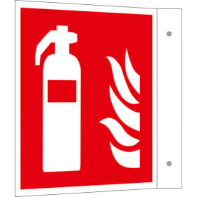 Brandschutzschild - Fahne  -  langnachleuchtend Feuerlscher