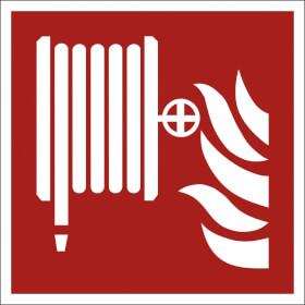 Brandschutzschild - nachleuchtend Löschschlauch