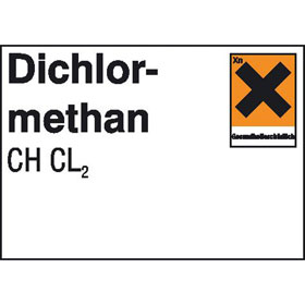 Gefahrstoffetiketten fr Laborsubstanzen Dichlormethan