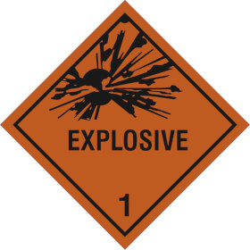 SafetyMarking Gefahrzettel nach ADR Klasse 1, Explosive Stoffe und Gegenstnde Explosive