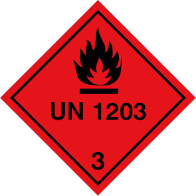 SafetyMarking Gefahrzettel nach ADR Klasse 3, Entzndbare flssige Stoffe UN 1203