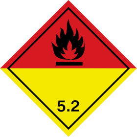 SafetyMarking Gefahrzettel nach ADR Klasse 5.2, Organische Peroxide