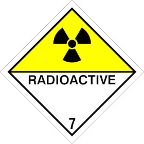 SafetyMarking Gefahrzettel nach ADR Klasse 7D, Radioaktive Stoffe