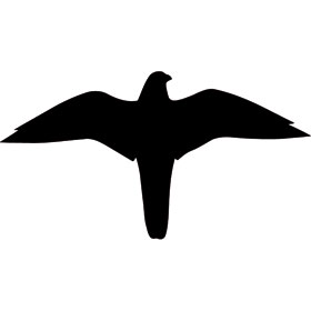 Aufkleber zum Vogelschutz Symbol - Falke - 