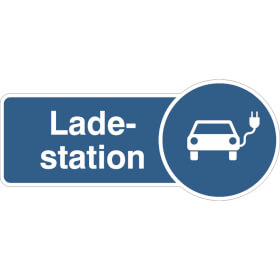 Fahnenschild Ladestation E - Auto