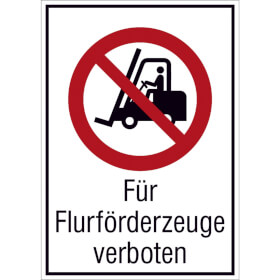 Verbots - Kombischild Für Flurförderzeuge verboten