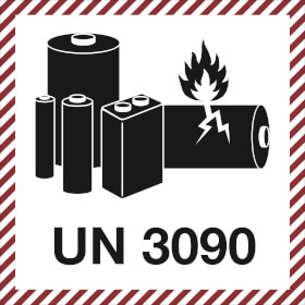 Verpackungsetikett UN 3090 fr Lithium - Metall - Batterien