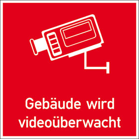 Video Infozeichen - Betriebskennzeichnung Gebude wird videoberwacht