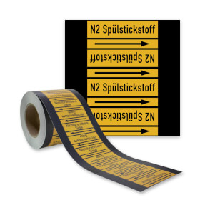 Rohrleitungskennzeichnungsband N2 Splstickstoff