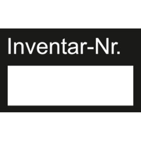 Inventarkennzeichnungsetiketten Mini, braun 48 Stck auf Bogen, Text:  Inventar - Nr.