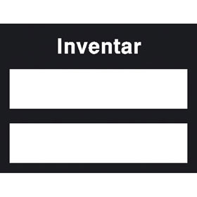 Inventarkennzeichnungsetiketten, schwarz 12 Stck auf Bogen, Text:  Inventar - Nr. - 