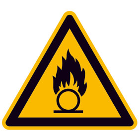 Warnschild Warnung vor brandfrdernden Stoffen