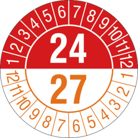 Prfplakette 3 - Jahresplakette mit 2 - stelliger Jahreszahl
