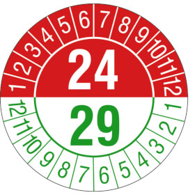 Prfplakette 5- Jahresplakette mit 2-stelliger Jahreszahl