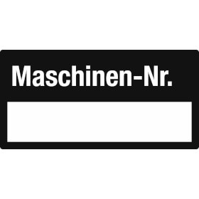 Inventaretiketten Maschinen - Nr.