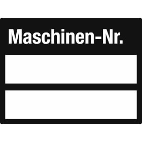 Inventaretiketten Maschinen - Nr.