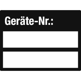 Inventaretiketten Geräte - Nr.: 