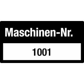 Inventaretiketten Maschinen - Nr.