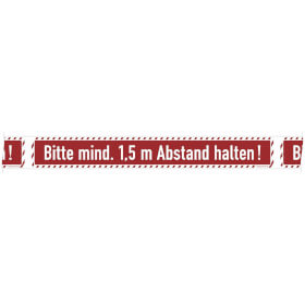 Hinweisschild, 25 Meter Bodenmarkierung-Bitte Abstand halten!,
