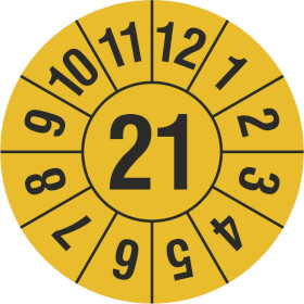 Prfplakette Jahresplakette mit 2-stelliger Jahreszahl
