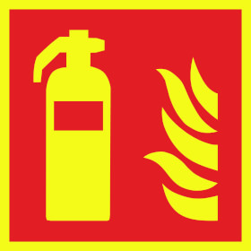 Brandschutzschild PLUS - langnachleuchtend + tagesfluoreszierend Feuerlscher