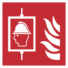 Brandschutzschild - langnachleuchtend Feuerwehraufzug