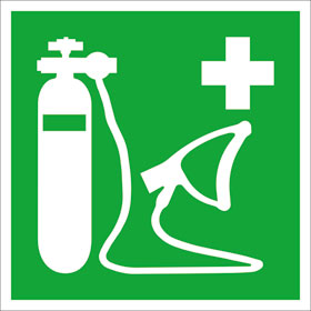 Erste - Hilfe - Schild - langnachleuchtend Wiederbelebungsgerät