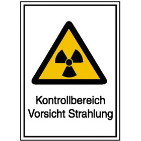 Warn - Kombischild - Strahlenschutz Kontrollbereich Vorsicht Strahlung