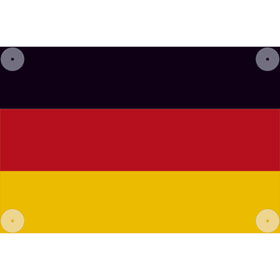 Deutschlandflagge Grund: weiß, Druck:  schwarz,  rot,  gelb