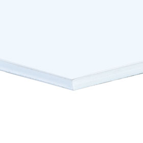 Individuell gefertigtes Firmen-/Werbeschild PVC-Hartschaumplatte 5,0 mm wei, Ecken spitz, ohne Bohrung