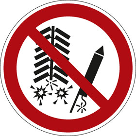 Verbotsschild Feuerwerkskrper znden verboten