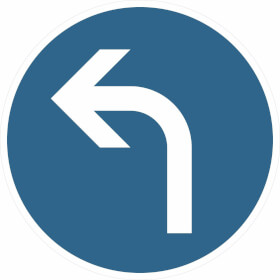 Verkehrsschild Vorgeschriebene Fahrtrichtung links VZ: 209 - 10