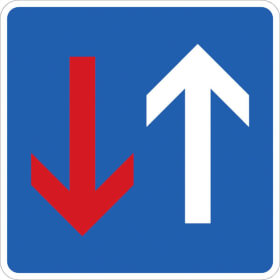 Verkehrsschild Vorrang vor dem Gegenverkehr VZ: 308