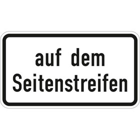 Verkehrszeichen - StVO auf dem Seitenstreifen