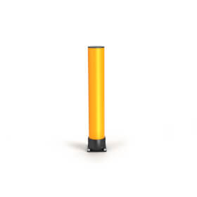 Rammschutzpoller Anfahrschutz 90 cm, Gelb Schwarz Feuerverzinkt