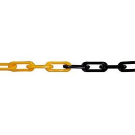 Absperrkette Secur Nylon mit hoher Reifestigkeit Farbe: gelb / schwarz, Gliederstrke 6 mm