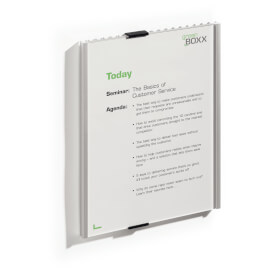 ALUMINO Infotafel A4, bruchsichere Acrylglasabdeckung, 2 seitl. Verschlussclips, 