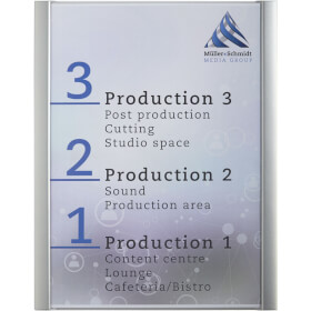 ATLANTIC Infotafel, A4 aluminium A4, schlichter Rahmen, 