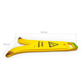Warnaufsteller - Banane 4-seitig bedruckt 