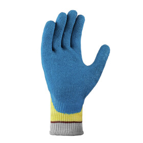 Towa 1984 Aramid Hitzeschutzhandschuh gelb blau sehr hoher Schnittschutz und Griffigkeit
