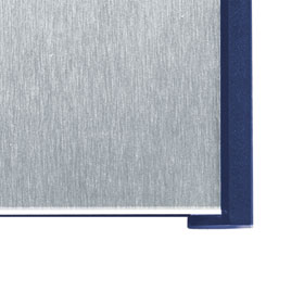 BOX Türschilder, blau Aluminiumrückplatte in Edelstahloptik, ABS-Kunststoffrahmen,