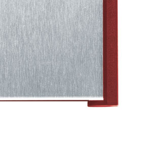 BOX Türschilder, rot Aluminiumrückplatte in Edelstahloptik, ABS-Kunststoffrahmen,