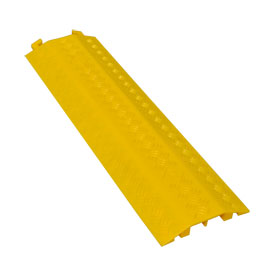 Kunststoffkabelbrcke gelb mit zwei Kabelkanlen