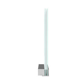 ClampLine Türschild Glasschild mit edlem Aluminiumhalter, variabler Klemmbereich