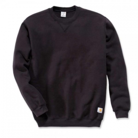 Carhartt Crewneck Sweatshirt schwarz mit Runhalsausschnit aus Rippstrick