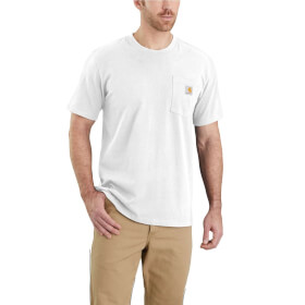 Carhartt Workwear Pocket Shirt, Short Sleeve, wei Relaxed Fit und Brusttasche,  kurzarm
