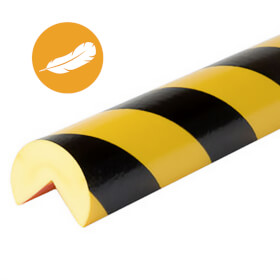 Knuffi Eckschutzprofil Soft Typ A+ gelb / schwarz, selbstklebend, Lnge:  1, 0 m